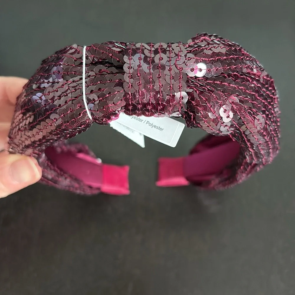 J Crew Sequin wrap knot headband NWT